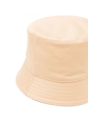 Medvilninis siuvinėtas kepurė Marni smėlinė
