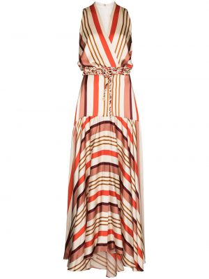 Růžové maxi šaty s potiskem Silvia Tcherassi