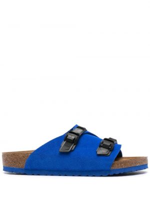 Sandale din piele de căprioară Birkenstock albastru
