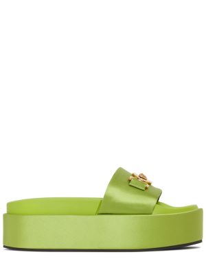 Pantofi din viscoză cu platformă Versace verde