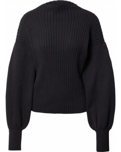 Bavlnený nylonový priliehavý sveter Rut & Circle - čierna