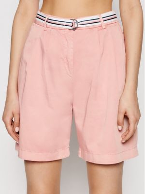 Kratke hlače bootcut Tommy Hilfiger ružičasta