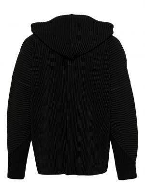 Plisuotas džemperis su gobtuvu Homme Plissé Issey Miyake juoda