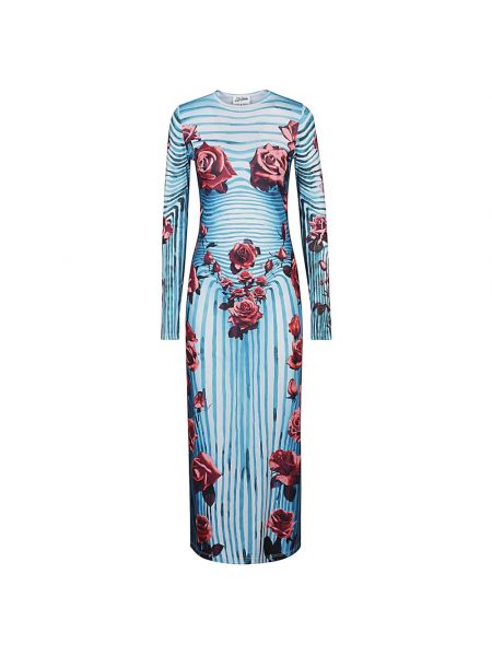 Sukienka midi w paski Jean Paul Gaultier niebieska