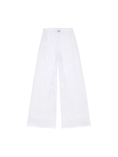 Pantalones de encaje Charo Ruiz Ibiza blanco