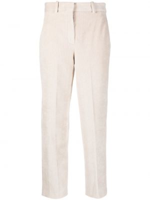 Pantalon droit en velours côtelé en velours Circolo 1901 blanc