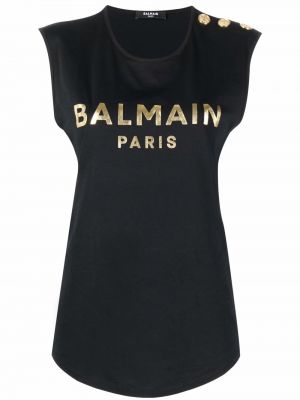 Trykt vest Balmain svart