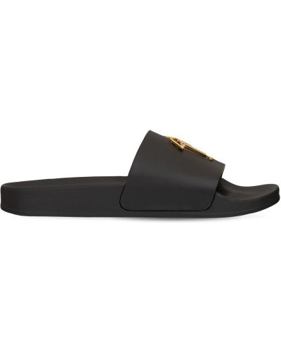 Kožené sandály Giuseppe Zanotti černé
