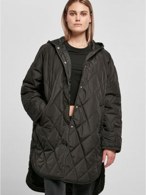 Oversized καπιτονέ παλτό με κουκούλα Uc Ladies μαύρο
