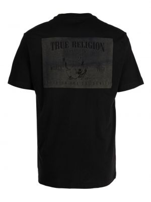 T-shirt en coton à imprimé True Religion noir