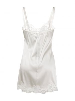 Vestido de noche de encaje Dolce & Gabbana blanco