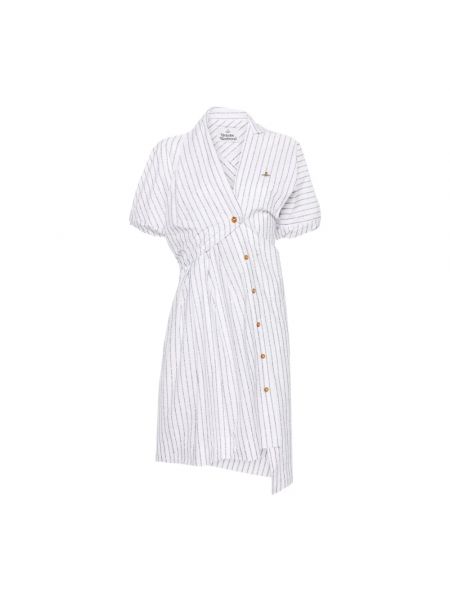 Sukienka z nadrukiem asymetryczna Vivienne Westwood biała