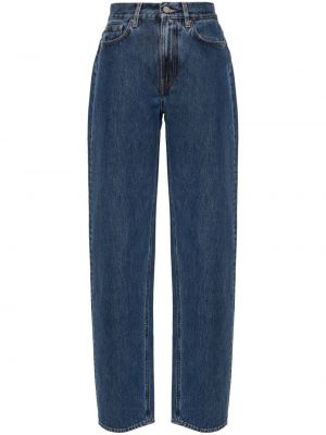 Voľné priliehavé skinny fit džínsy s nízkym pásom Loulou Studio modrá