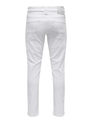 Skinny fit traperice slim fit Only & Sons bijela