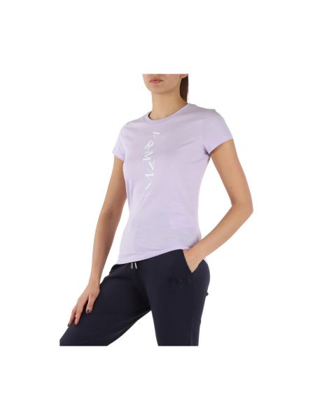 Camiseta slim fit de algodón Armani Exchange violeta