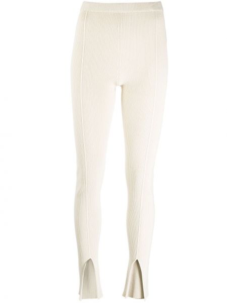 Pantalon skinny en tricot Aeron blanc