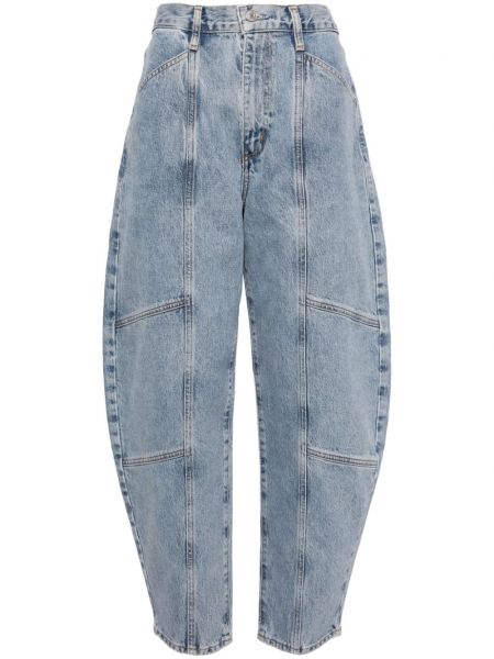 Zúžené džíny s vysokým pasem Agolde modré