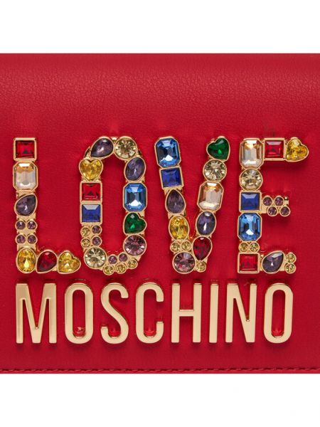 Listová kabelka Love Moschino červená