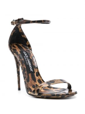 Sandale mit print mit leopardenmuster Dolce & Gabbana