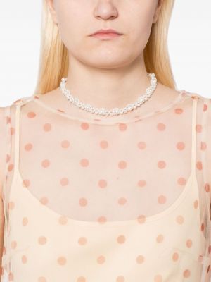 Naszyjnik z perełkami Simone Rocha biały