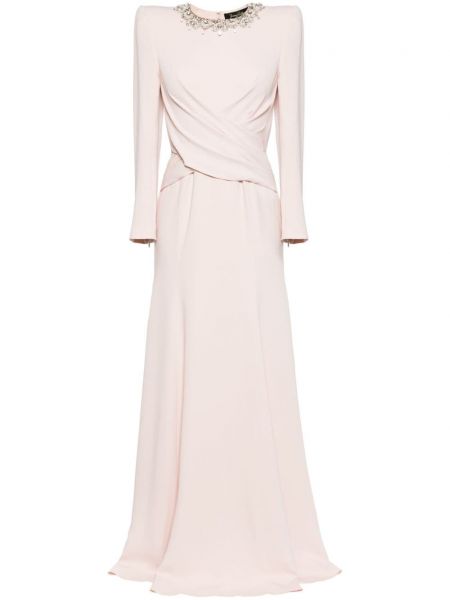 Вечерна рокля с кристали Jenny Packham розово