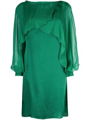 Obleka z draperijo Alberta Ferretti zelena