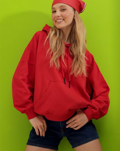 Mikina Trend Alaçatı Stili červená