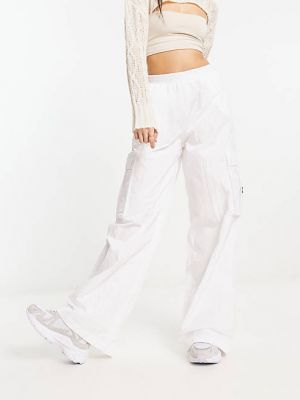 Белые широкие брюки карго с высокой посадкой Tommy Jeans claire