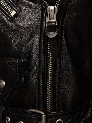 Δερμάτινο μπουφάν Tom Ford μαύρο