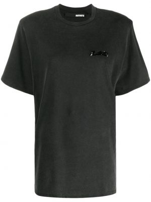 T-shirt con paillettes Rotate grigio