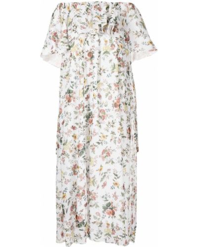 Vestito a fiori Erdem bianco