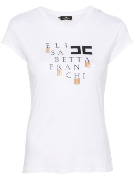 T-krekls Elisabetta Franchi balts
