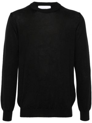 Sweter wełniany z okrągłym dekoltem Costumein czarny