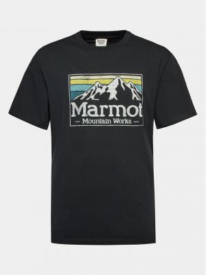 Majica s prijelazom boje Marmot crna