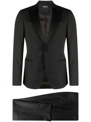 Anzug aus baumwoll Zegna schwarz