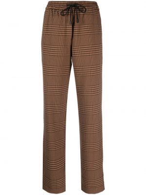 Pantalon à carreaux Essentiel Antwerp marron
