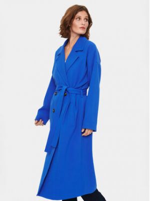 Modrý oversized kabát Saint Tropez