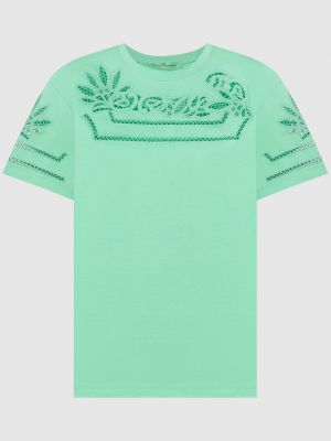 Зеленая кружевная футболка Ermanno Scervino