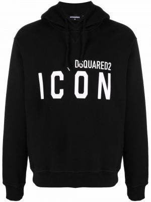 Trykt hettegenser Dsquared2 svart