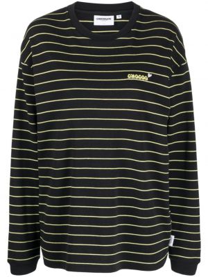 Stribet sweatshirt Chocoolate sort