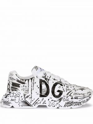 Dolce & Gabbana zapatillas Daymaster pintadas a mano - Blanco Dolce & Gabbana