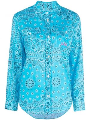 Košulja s printom s paisley uzorkom Mc2 Saint Barth plava