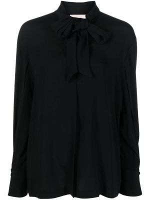 Риза с панделка Semicouture черно