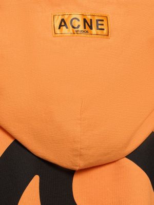 Sudadera con capucha de algodón Acne Studios naranja