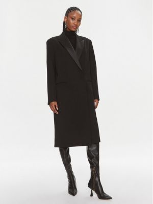 Volneni zimski plašč Calvin Klein črna