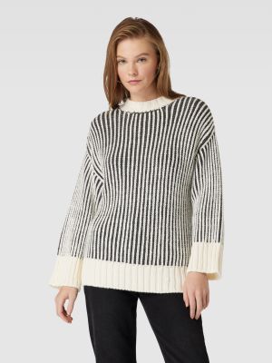 Dzianinowy sweter Edited biały