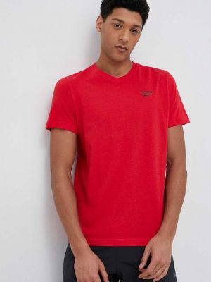 Bavlněné tričko Reebok   - Červená