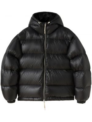 Páperová bunda s kapucňou Jil Sander čierna