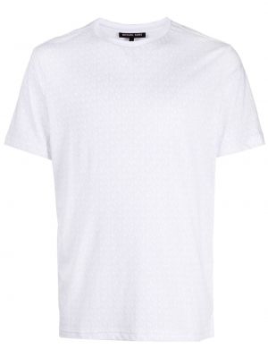 Βαμβακερή μπλούζα με σχέδιο Michael Kors λευκό
