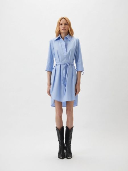 Платье-рубашка Dondup голубое